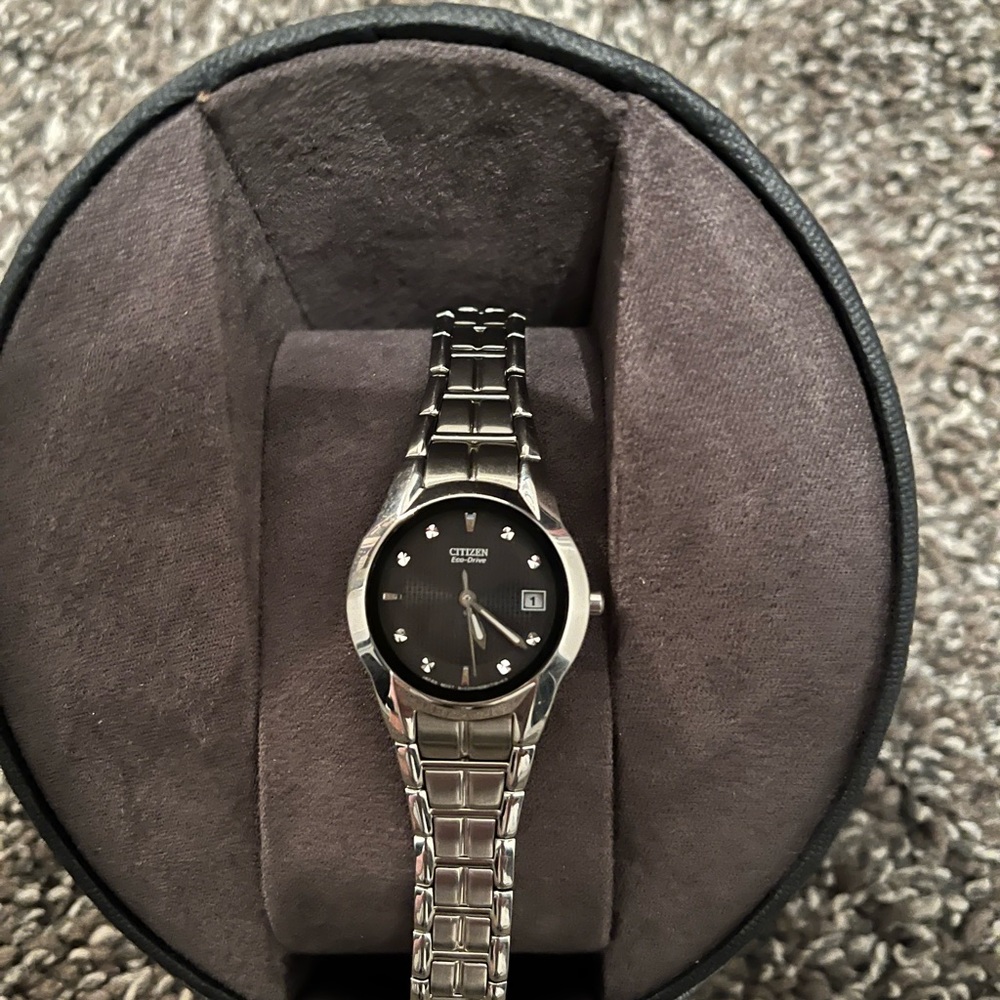 Citizens eco drive silver watch